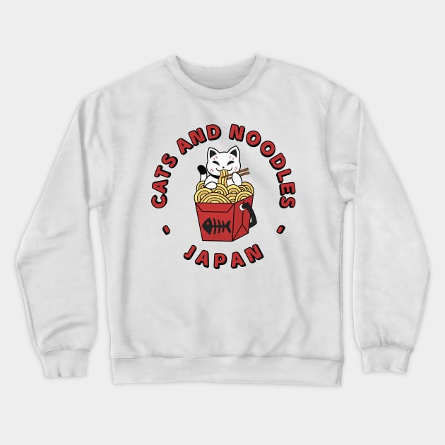 CATS AND NOODLES – JAPAN Crewneck Sweatshirt by marcrave